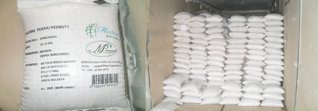 Bulk Peanut Sacks Cargo Shipment